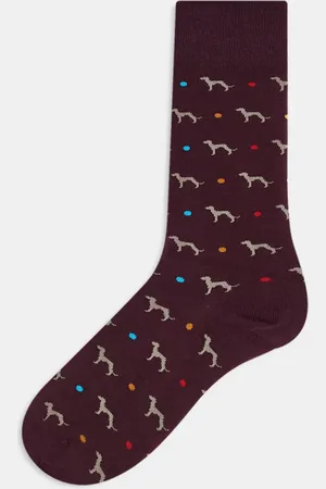 Paul Smith Paul Smith whippet socks in burgundy