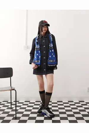 COLLUSION Denim shirt dress in rinse wash