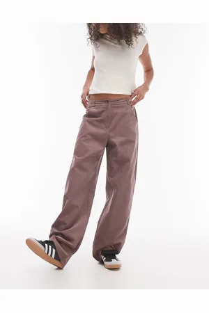 Topshop Relaxed fit tailored corduroy pants in dusky