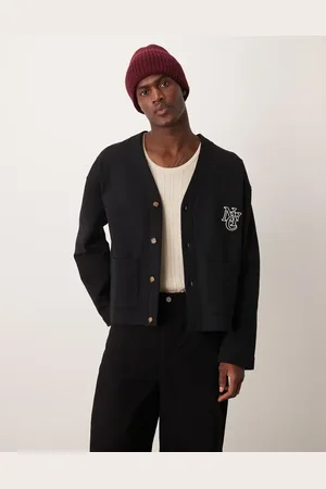 ASOS Heavyweight cardigan with embroidery in