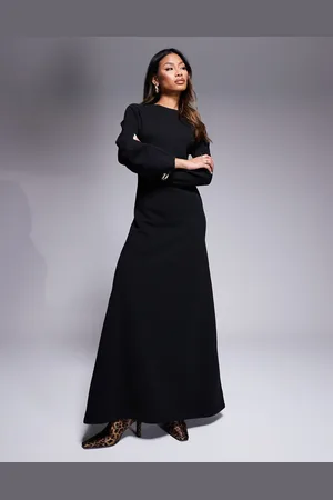 ASOS Cocoon sleeve sinched waist sweat midi dress in