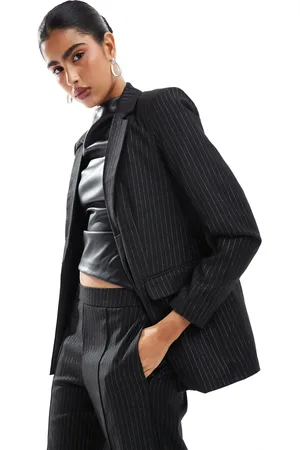 Pieces® Blazer in glitter pinstripe - part of a set