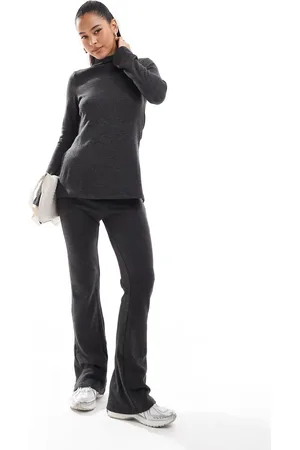 VERO MODA Mix and match supersoft flared pants in heathered
