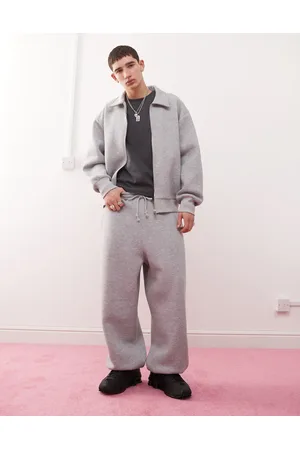 Reclaimed Drawstring relaxed fit sweatpants in heather - part of a set