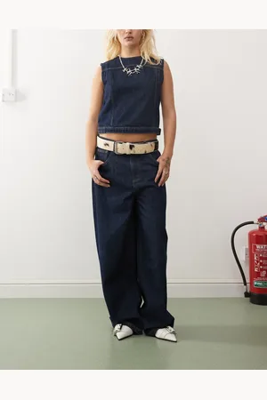 COLLUSION X002 baggy jeans in raw denim - part of a set