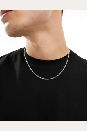 Icon Brand Wheat chain link necklace in stainless steel