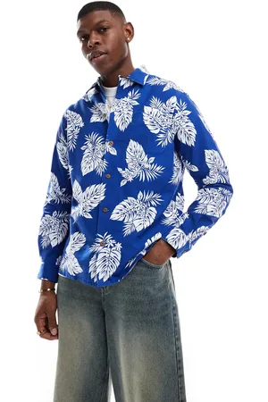 Ralph Lauren Tropical monstera print oxford shirt classic oversized fit in