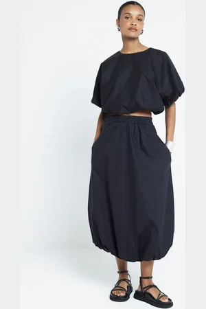 River Island Bubble midi skirt in
