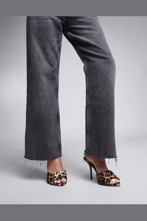 River Island Satin mule heel in leopard print