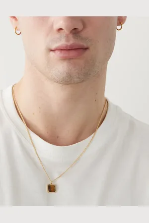 FADED FUTURE Square tigers eye pendant in