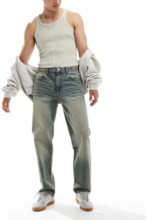 ASOS Straight leg jeans with tint in mid wash