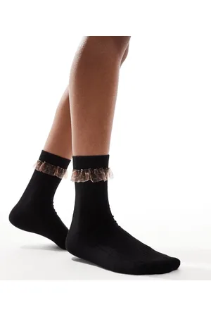 ASOS Leopard frill socks in