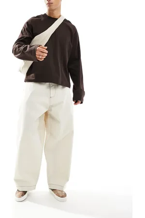 ASOS Baggy balloon pants in with contrast stitch