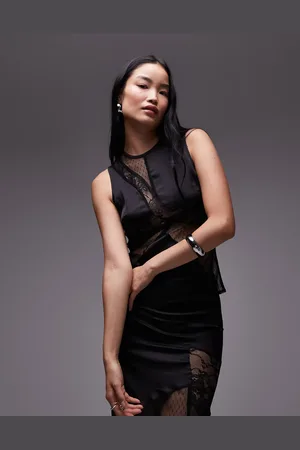 Topshop Satin and lace mix sleeveless top - part of a set