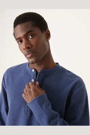 ASOS Boxy long sleeve henley sweater in