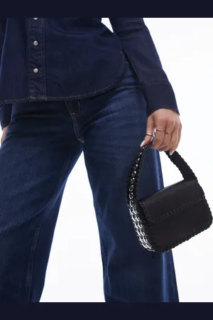 MANGO Studded handle mini handbag in