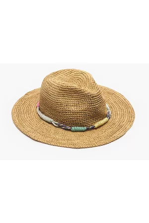 Bimba y Lola Mujer Gorros - Gorro rafia natural claro