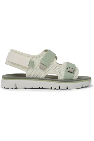 Camper Oruga Sandalias Mujer BlancoVerdeGris /Piel Lisa