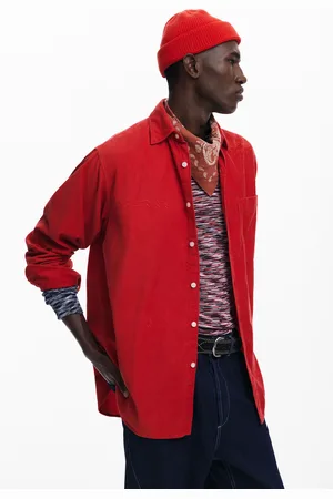 Desigual Camisa roja bordados - - L
