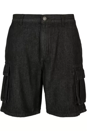 Shorts de mezclilla de color negro para hombre 