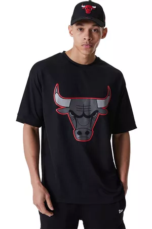 New era NBA Os Outline Mesh Chicago Bulls Short Sleeve T-Shirt