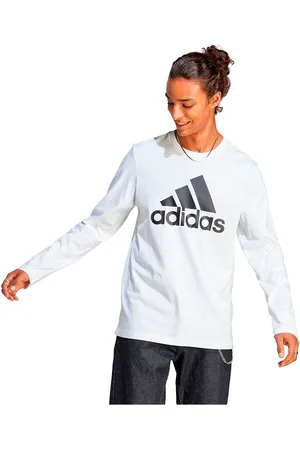 Playera manga best sale larga adidas hombre