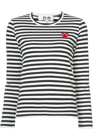 Comme des Garçons Playera manga larga a rayas