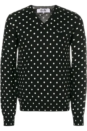 Comme des Garçons Suéter de lunares con corazón bordado