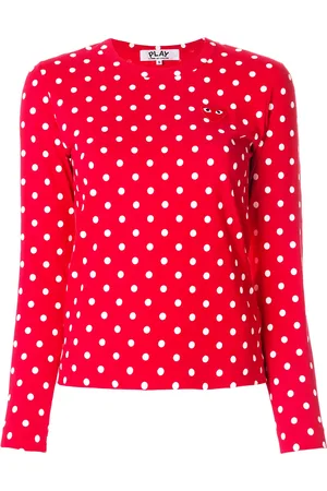 Comme des Garçons Polka dot heart logo T-shirt