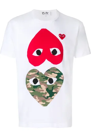 Comme des Garçons Playera con estampado de corazones