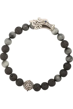 John Hardy Pulsera Legends Naga con piedras volcánicas en plata de ley