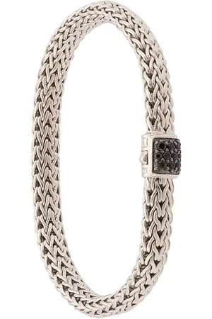 John Hardy Pulsera Classic Chain con zafiro negro de pavé de 6.5mm