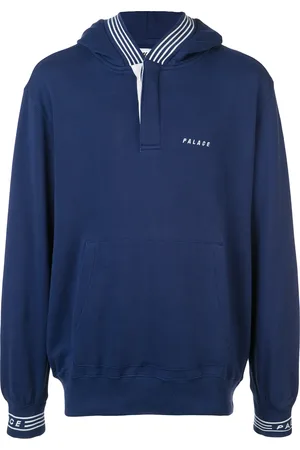 PALACE Sudadera con capucha y ribete a rayas