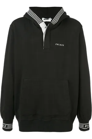 PALACE Sudadera con capucha y ribete a rayas