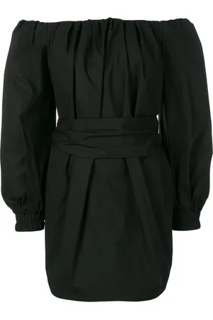 Serafini Vestido con cinturón y hombros descubiertos