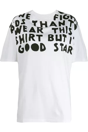 Maison Margiela Camiseta oversize con eslogan estampado