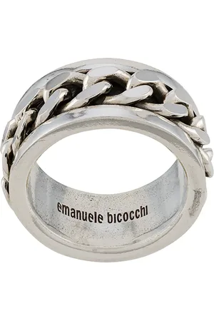 EMANUELE BICOCCHI Anillo con logo grabado