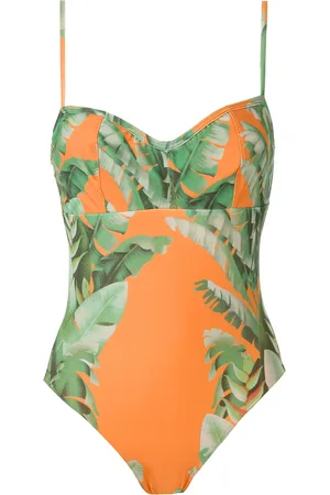 AMIR SLAMA Traje de baño con estampado floral