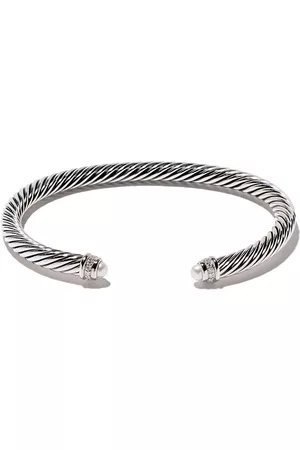 David Yurman Pulsera Classic Cable en plata de ley con diamante de 5mm