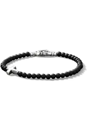 David Yurman Pulsera Spiritual Beads Cross Station en plata de ley de 4mm
