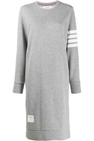 Thom Browne Vestido estilo sudadera con detalle de cuatro rayas
