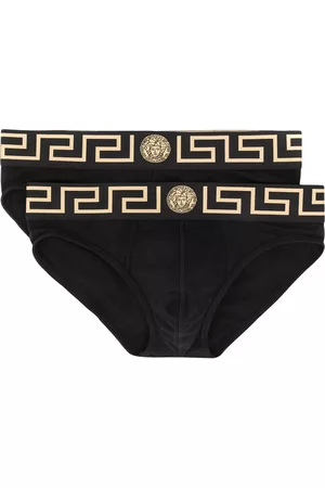 VERSACE Pack de dos piezas de ropa interior con motivo Greca en la pretina
