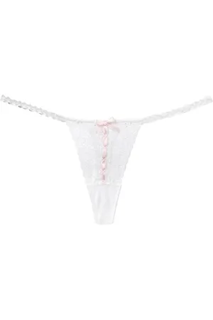 Renaud Antoinette floral embroidered thong