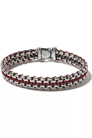 David Yurman Pulsera Woven Box Chain en plata de ley de 12mm