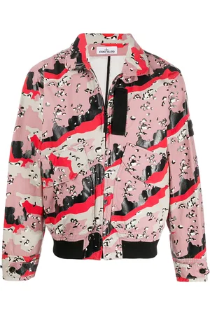 Stone Island Chamarra con estampado abstracto
