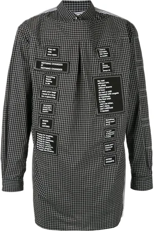 Takahiromiyashita The Soloist Camisa deconstruida con parche del logo
