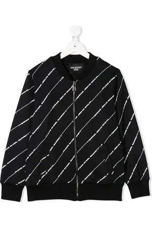 Neil Barrett Chamarra bomber con franjas diagonales del logo