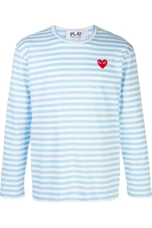 Comme des Garçons Playera a rayas con logo