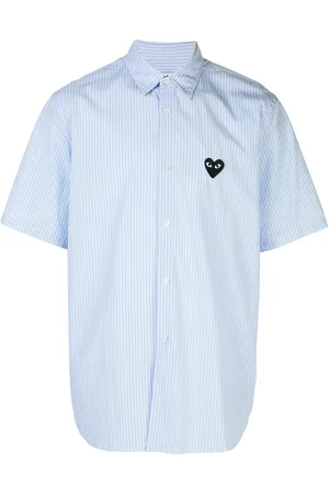 Comme des Garçons Camisa a rayas con logo