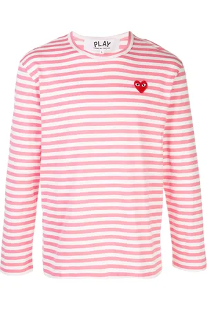 Comme des Garçons Playera a rayas con logo